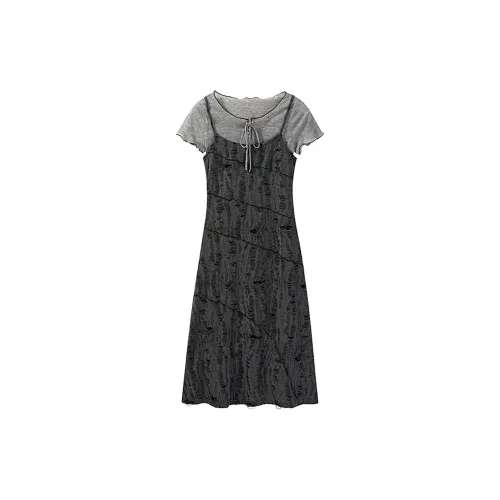 Incolore Short-Sleeved Dresses Women's Black