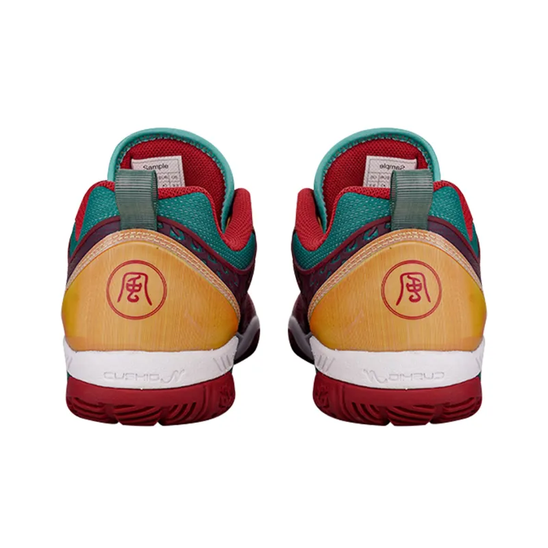 Venson Cushioning Anti-Slip And Wear-Resistant Low-Top Badminton Shoes Unisex Red-3