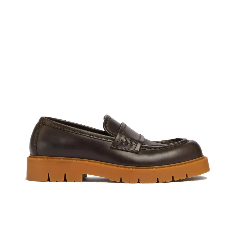 Bottega Veneta Haddock Loafers 4.5cm Men's Dark Brown-1
