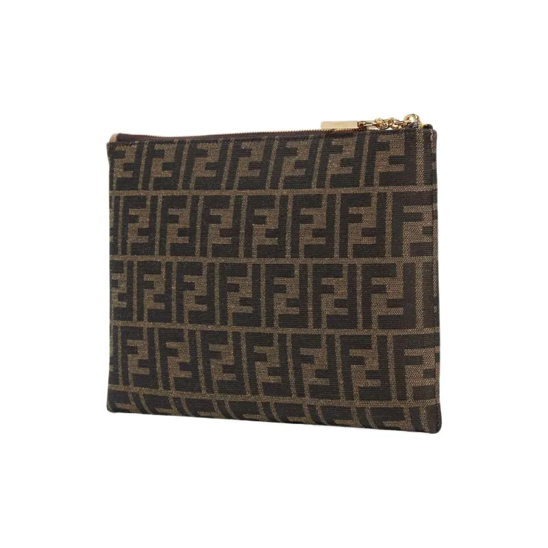 FENDI Jacquard Wallet Medium Size Women's Brown-1