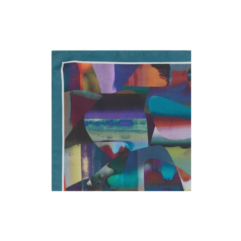 Paul Smith Silk Scarves Unisex Blue-2