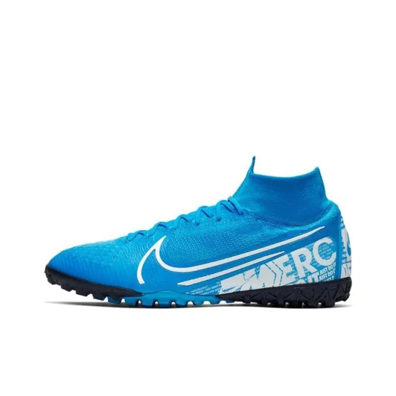 Nike Mercurial Superfly 7 Anti Slip Wear Resistant Soccer Shoes Unisex Blue White-0