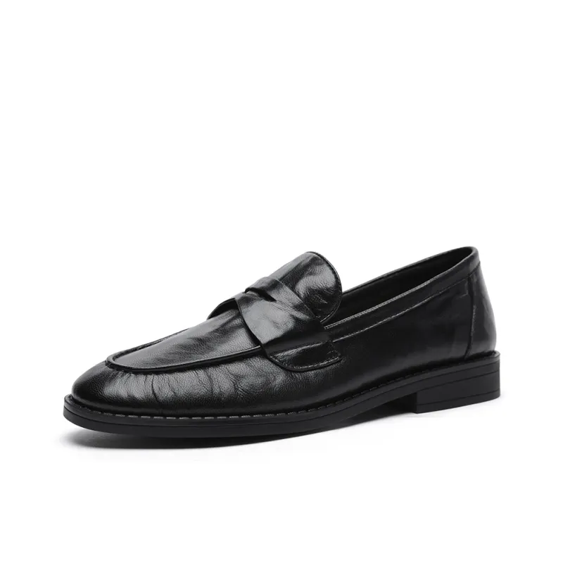 GOLDLION Loafers Women's Black/Light Brown-1