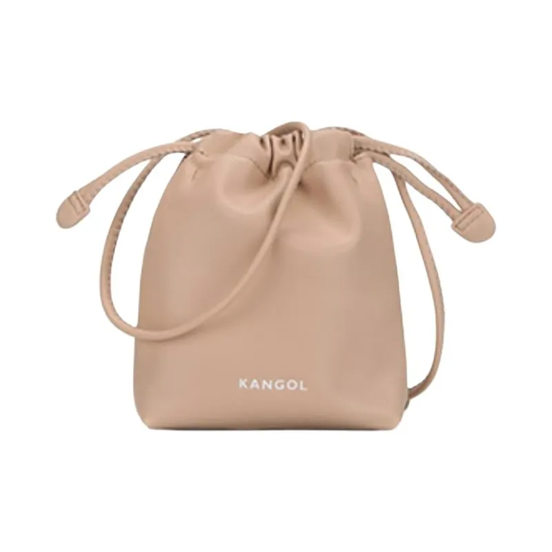 KANGOL Synthetic Leather Shoulder Bag Crossbody Bag Mini Women's Beige-1