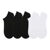 5 Pack[No-Show Socks Black 3-No-Show Socks White 2][Massage Cut-Toe]