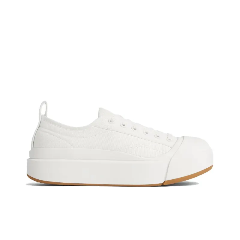 Bottega Veneta Vulcan Low Top Skateboard Shoes Men's White-1