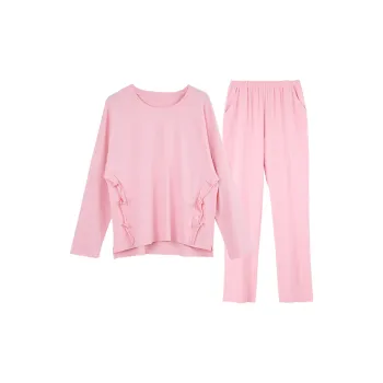 H YXIANG Pajama Set Women's Elegant Pink