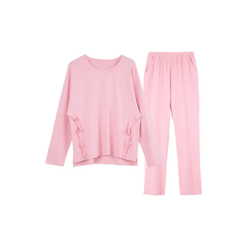 H YXIANG Pajama Set Women's Elegant Pink-0