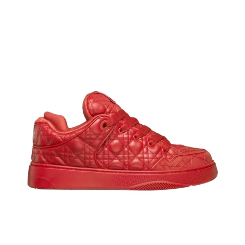 DIOR B9S Puffy Skateboard Shoes Low Top Skateboard Shoes Men's Red-1