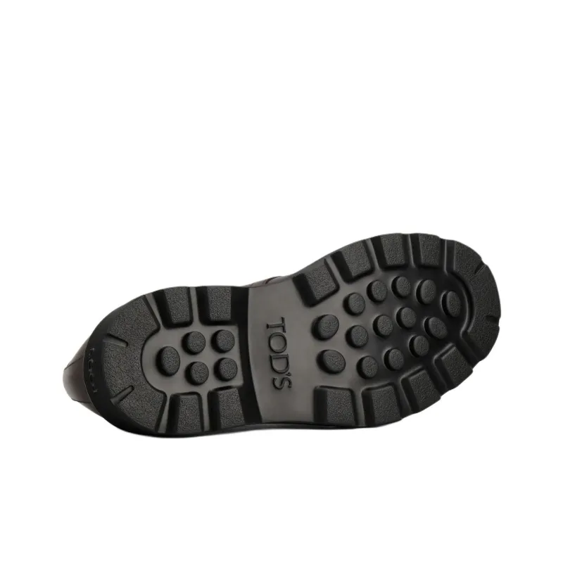 TOD'S Round Toe Lace Up Derby Shoes-4