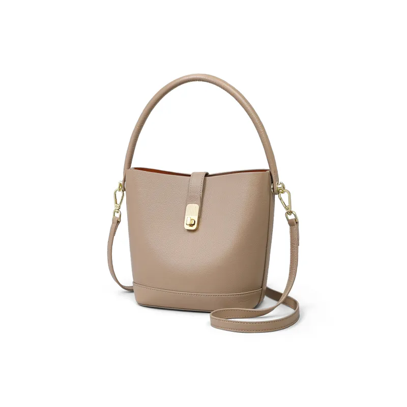 MILLIE'S Cow Leather With Synthetic Leather Handbag, Shoulder Bag, Crossbody Bag, Bucket Bag Regular Women's Pink-3