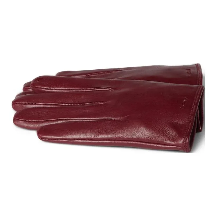 GUCCI Leather Other Gloves Men's Red-1