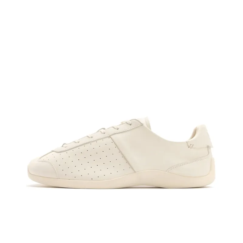 FOOT INDUSTRY Foot Industry Low Top German Army Trainers Unisex Antique White-0