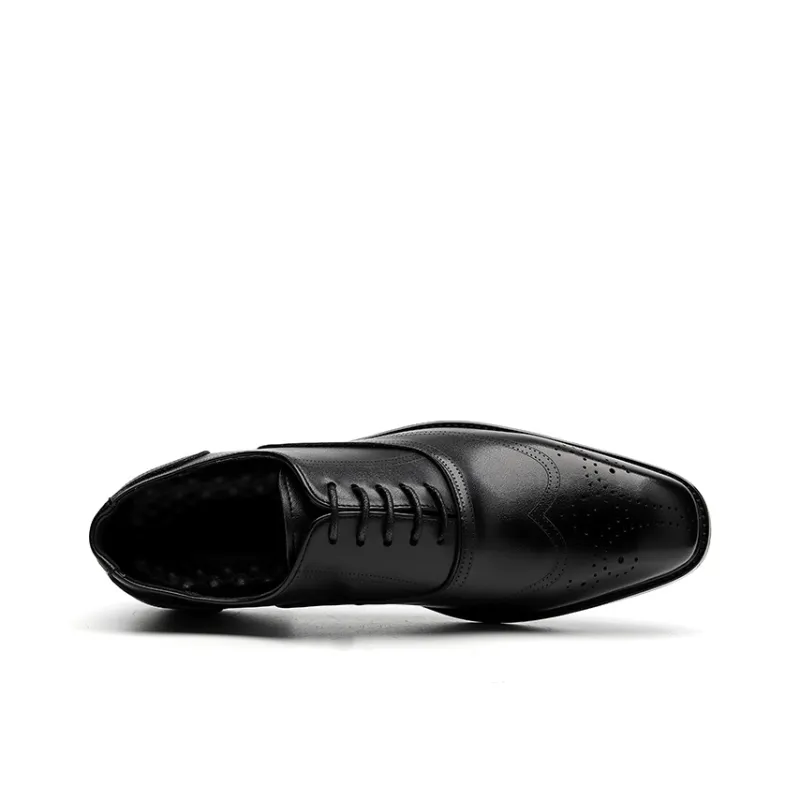 XIAOTOULANG Dress Shoes Men Low Top Black/Brown-1