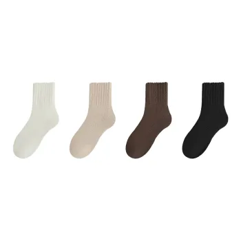 MIIOW Mid Calf Socks Women's 4 Pack