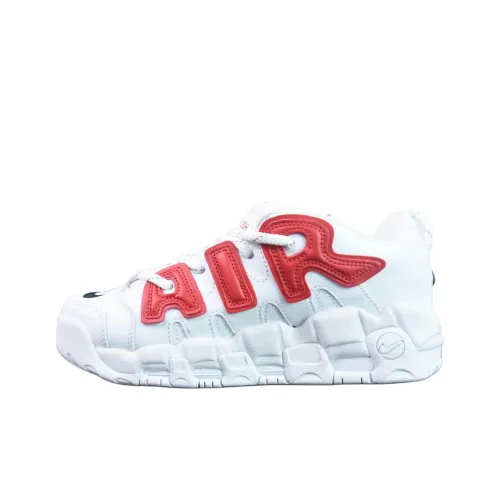 Nike Air More Uptempo Vintage Basketball Shoes Men Low-Top White/Red