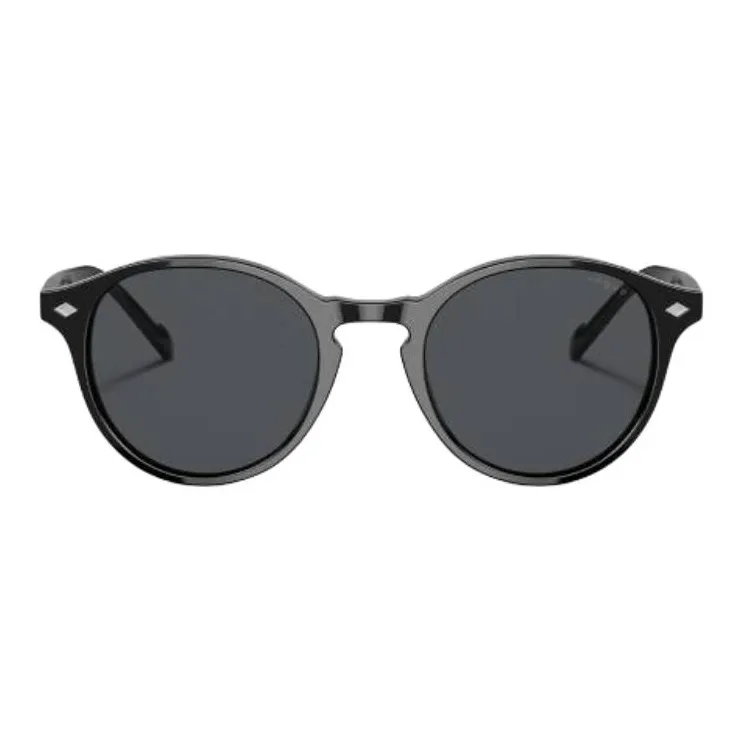 VOGUE Plastic Round Sunglasses Men's Black-1