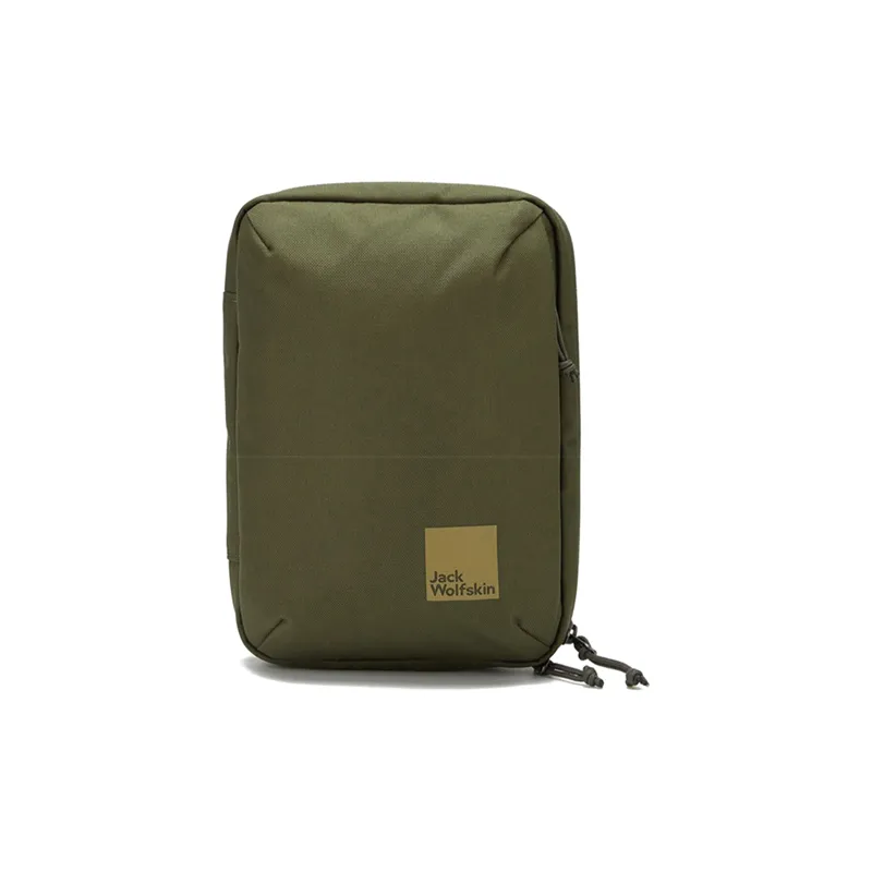 Jack Wolfskin Polyester Crossbody Bag Regular Unisex Black/Moss Green/Burnt Yellow-4