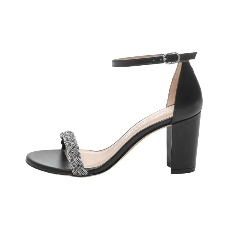 Stuart Weitzman/SW One Strap Sandals 8cm Women's Matte Black-0