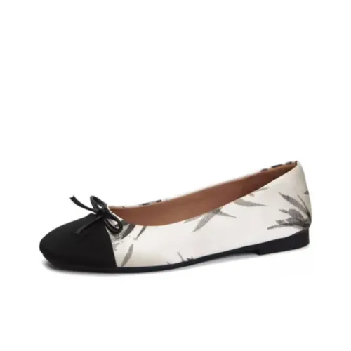PT'SON Casual Single Shoes 1.5cm Women's Ecru