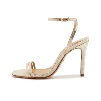 Schutz Altina One Strap Sandals 11cm Women's Gold