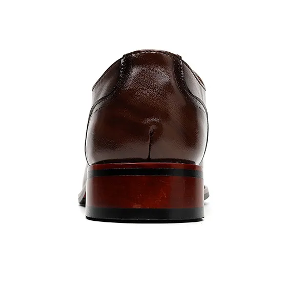 XIAOTOULANG Dress Shoes Men Low Top Black/Brown-12