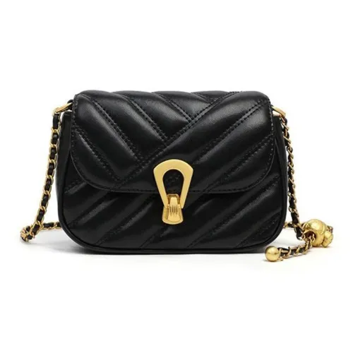 Carksky PU Shoulder Bag Women's Black/Ecru
