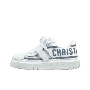 DIOR ID Shell Shoes Low Top Skateboard Shoes Women's White Blue