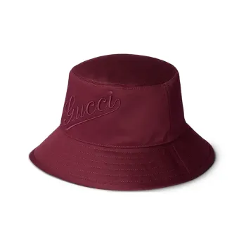 GUCCI Cotton Bucket Hats Women's Red