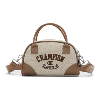 Champion Artificial Leather With Textile Shoulder Bag Unisex Black/Dark Blue/Light Brown