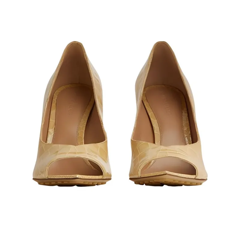 Bottega Veneta Punta Casual Shoes 10cm Women's Praline Color-2