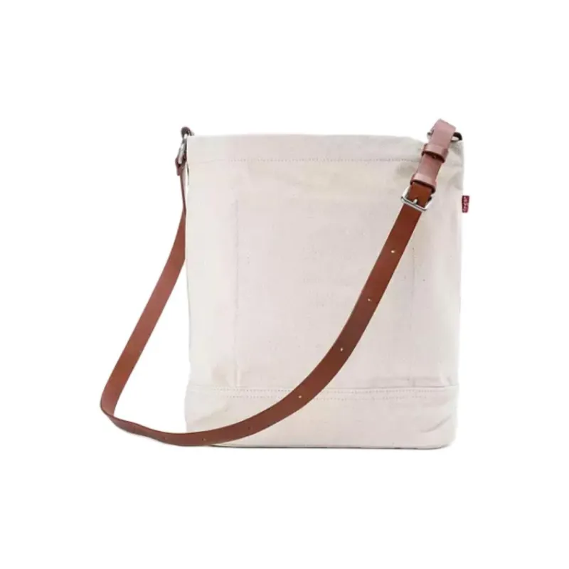 Levi's Cotton Patchwork Canvas Bucket Bags Shoulder Bags Regular Women's White-1