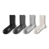 White+Light Heather Gray+Dark Heather Gray+Black