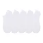 5-Pack[No-Show Socks White 5][Massage Cut-Toe]