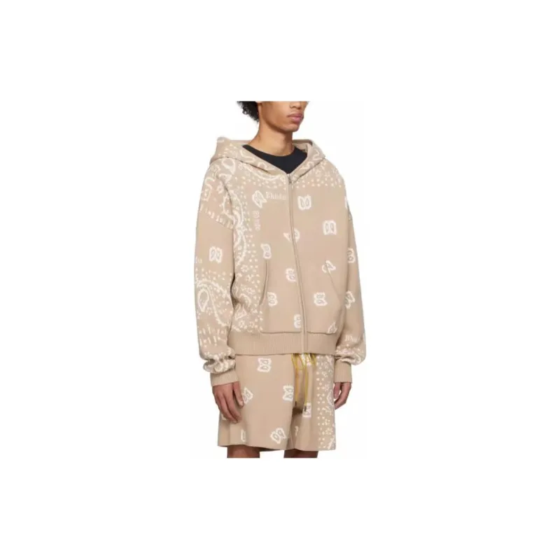 RHUDE Bandana Knit Zip Up-2