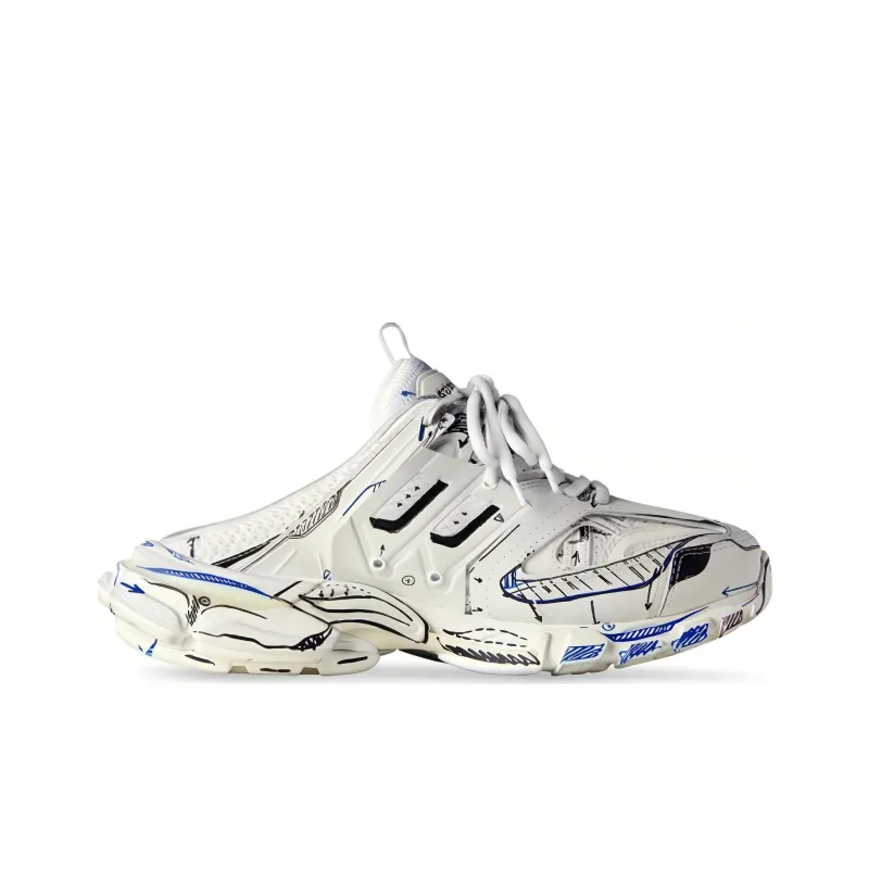 Balenciaga Track 3.0 Mules 'White Graffiti Black' Women's-1