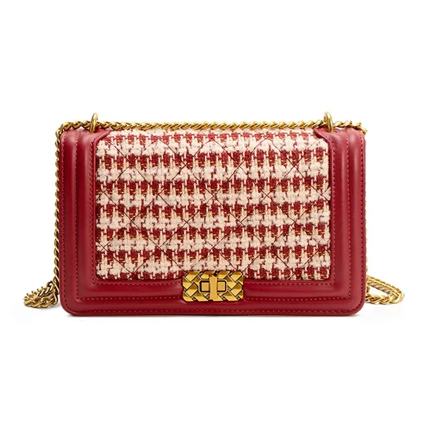 Vigno Synthetic Leather Handbag, One Shoulder, Crossbody Bag Women's Red-1