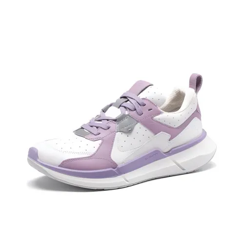 Ecco Low-Top Casual Shoes Women's White Purple