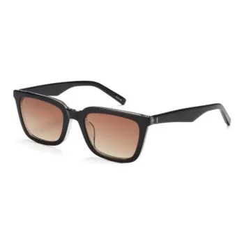 PUBLIC BEACON Acetate Rectangular Sunglasses Women's Black
