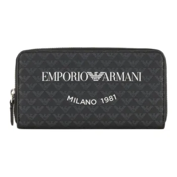 EMPORIO ARMANI Polyester Wallet Women's Black & White