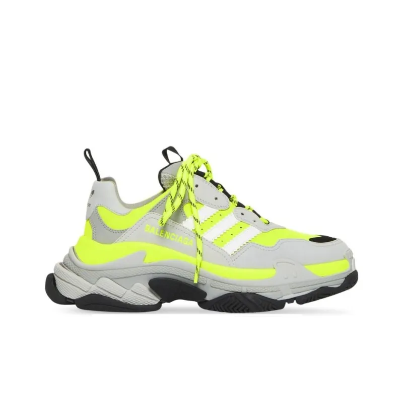 Balenciaga X Adidas Triple S Fluo Yellow-1