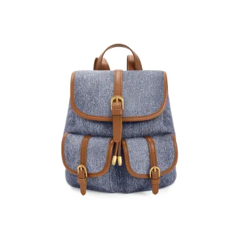 BELLE Advanced Texture Backpack Small Size Women's Solid Color Plain