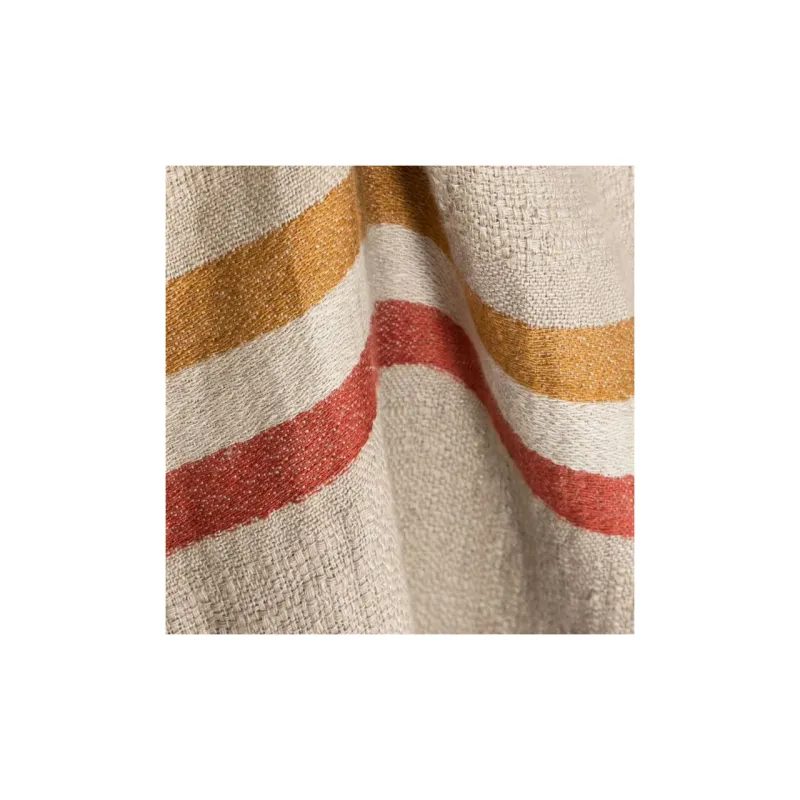 FAY Stripe-detailing Linen Stole-2