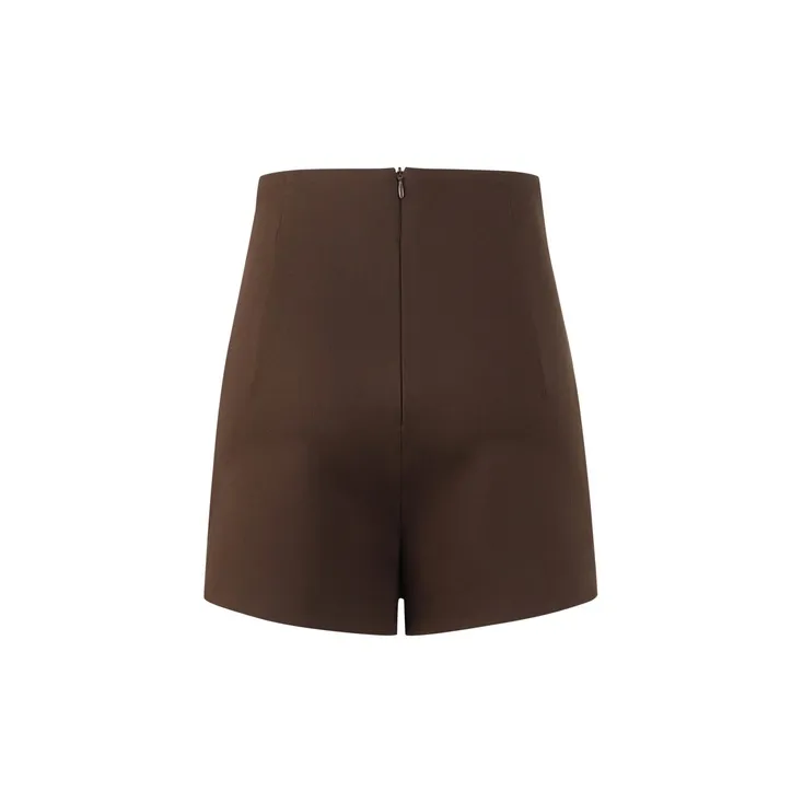 Three Quarters Casual Shorts Women's Umber-1