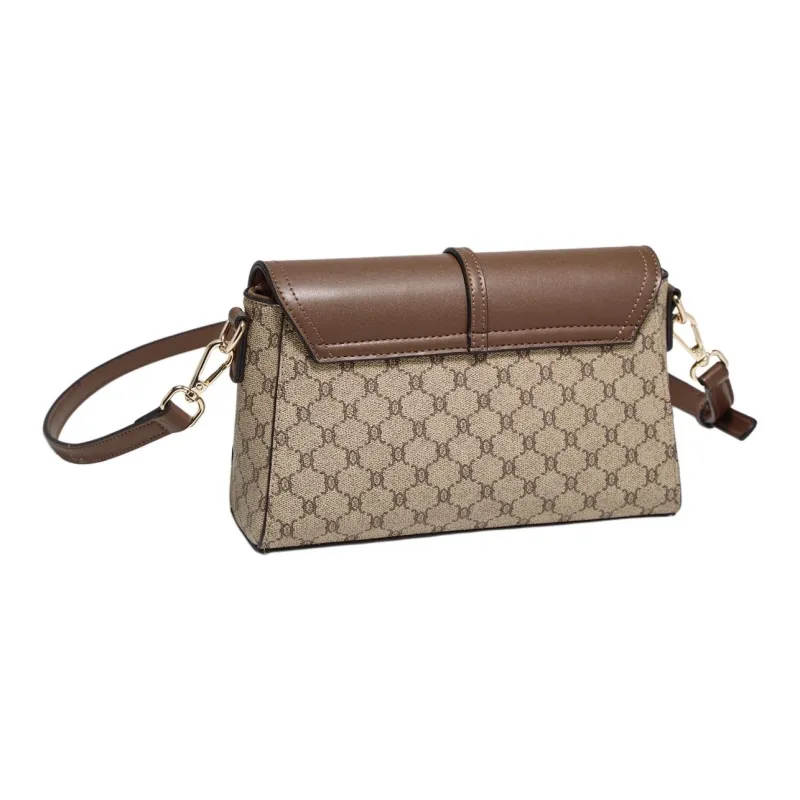 Marino Orlandi Synthetic Leather Shoulder Bag Medium Size Women's Coffee-4