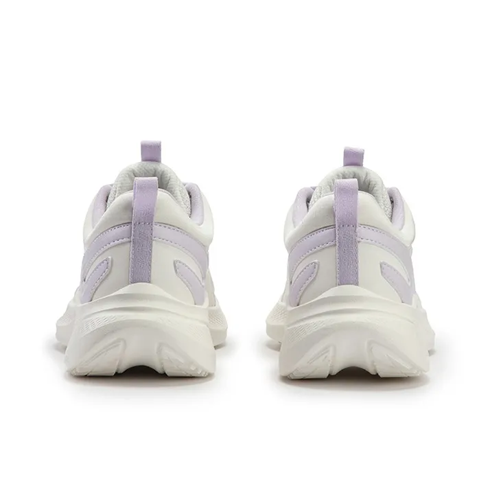 361° Anti Slip Wear Resistant Low Top Running Shoes Women's White Purple-3