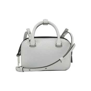 Delvau Taurillon Soft Grain Leather Shoulder Bag Crossbody Bag Handbag Women's Cloud Gray