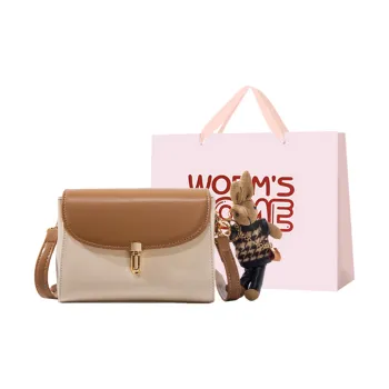 Worm's Home PU Shoulder Bag Crossbody Bag Regular Women's Ecru