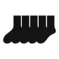 5 Pack (Crew Black 5)[Massage Cut Bottom]