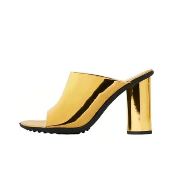 Bottega Veneta Abrasion Resistant Slide Slippers Women's Gold